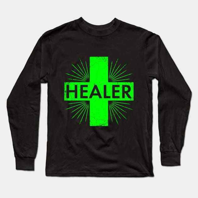 Queue Up for Healer Long Sleeve T-Shirt by AceOfTrades